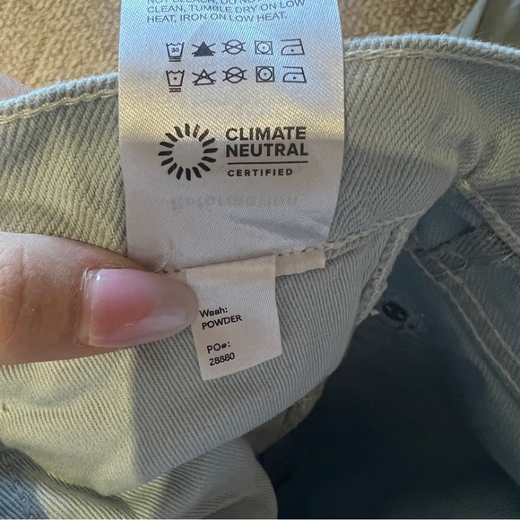 Reformation Cowboy High Rise Jeans -Powder Light Blue - Size 28 - Picture 10 of 10